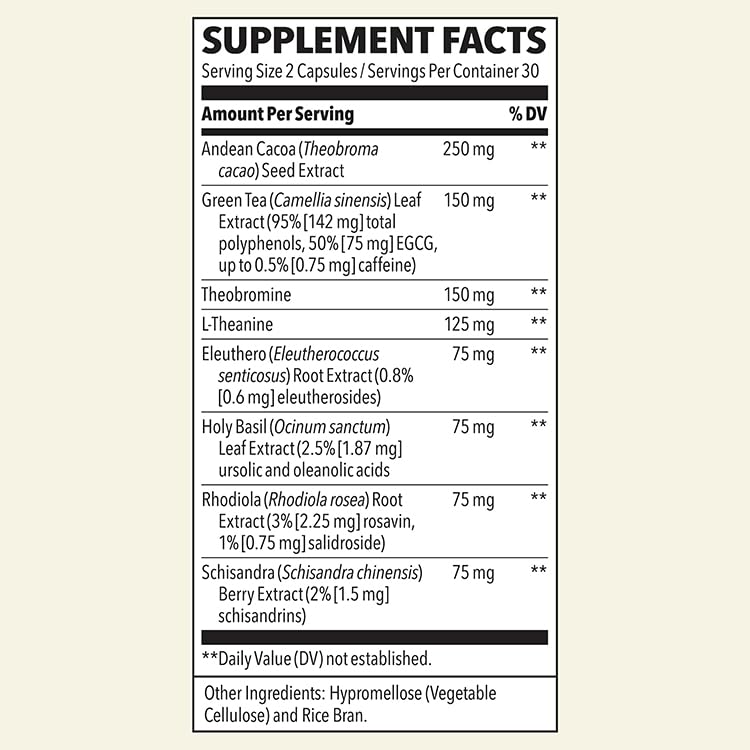 LifeSeasons Energy capsules close-up highlighting a two-capsule dose