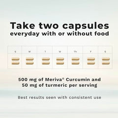 LifeSeasons Essentials Meriva Turmeric label demonstrates antioxidant benefits and heart support.