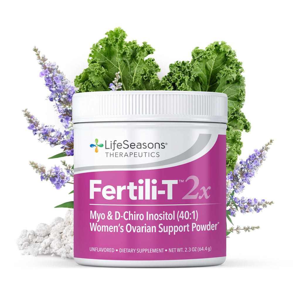 LifeSeasons Fertili-T 2X powder packaging for daily ovarian support