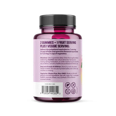 Close-up of LifeSeasons gummies highlighting 16 ingredients for immune and digestive support.