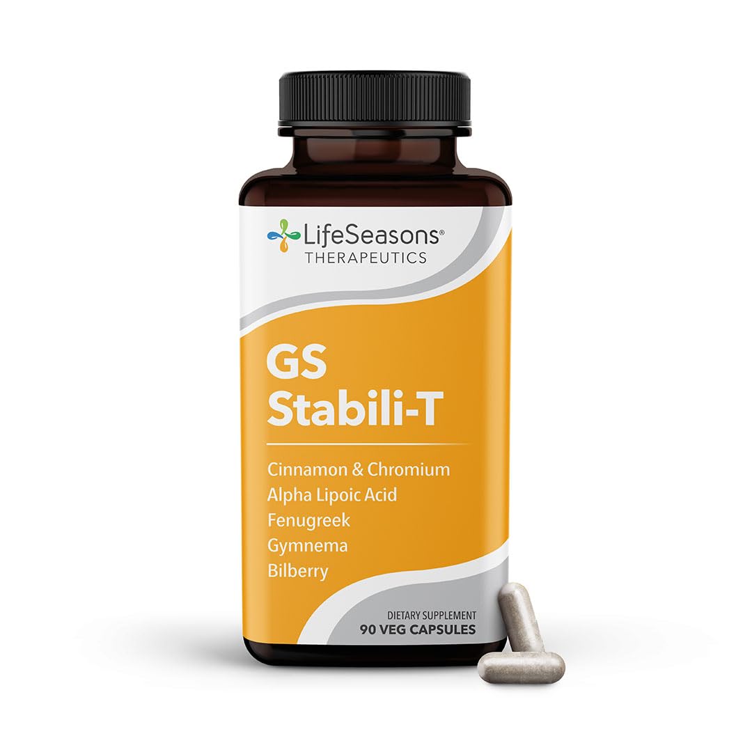 LifeSeasons GS Stabili-T bottle front for daily blood sugar support