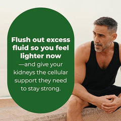 LifeSeasons Kidney Support pouring capsules into hand for daily use.
