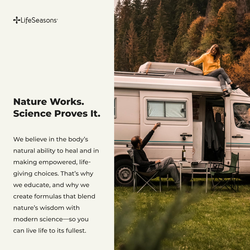 LifeSeasons 7-mushroom complex inside to support immune defense