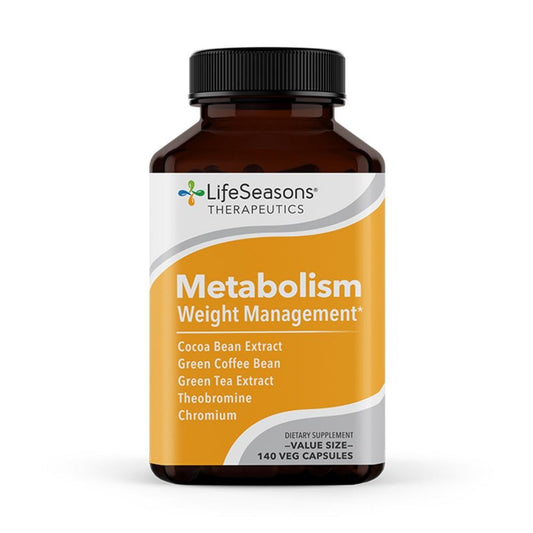 LifeSeasons Metabolism bottle front view showing natural energy support
