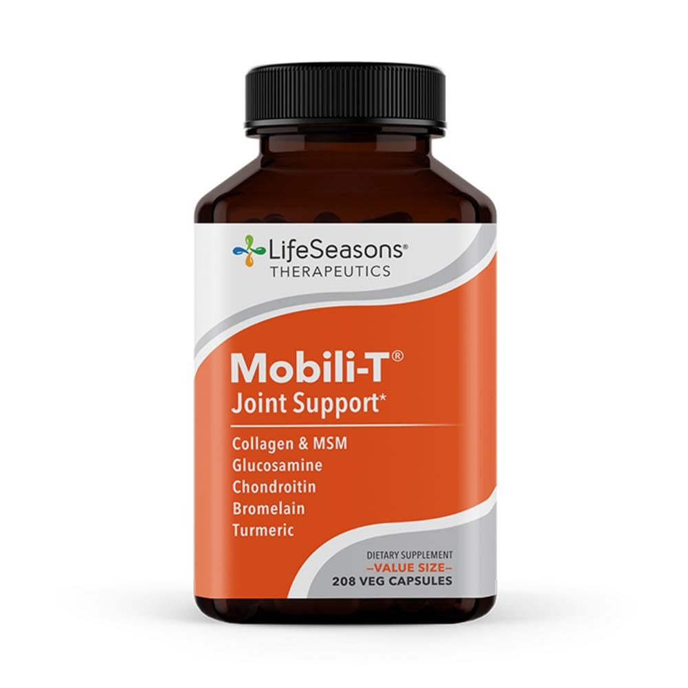 LifeSeasons Mobili-T bottle front showing joint support packaging for daily mobility
