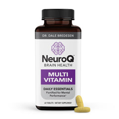 LifeSeasons NeuroQ bottle highlighting daily brain support and energy