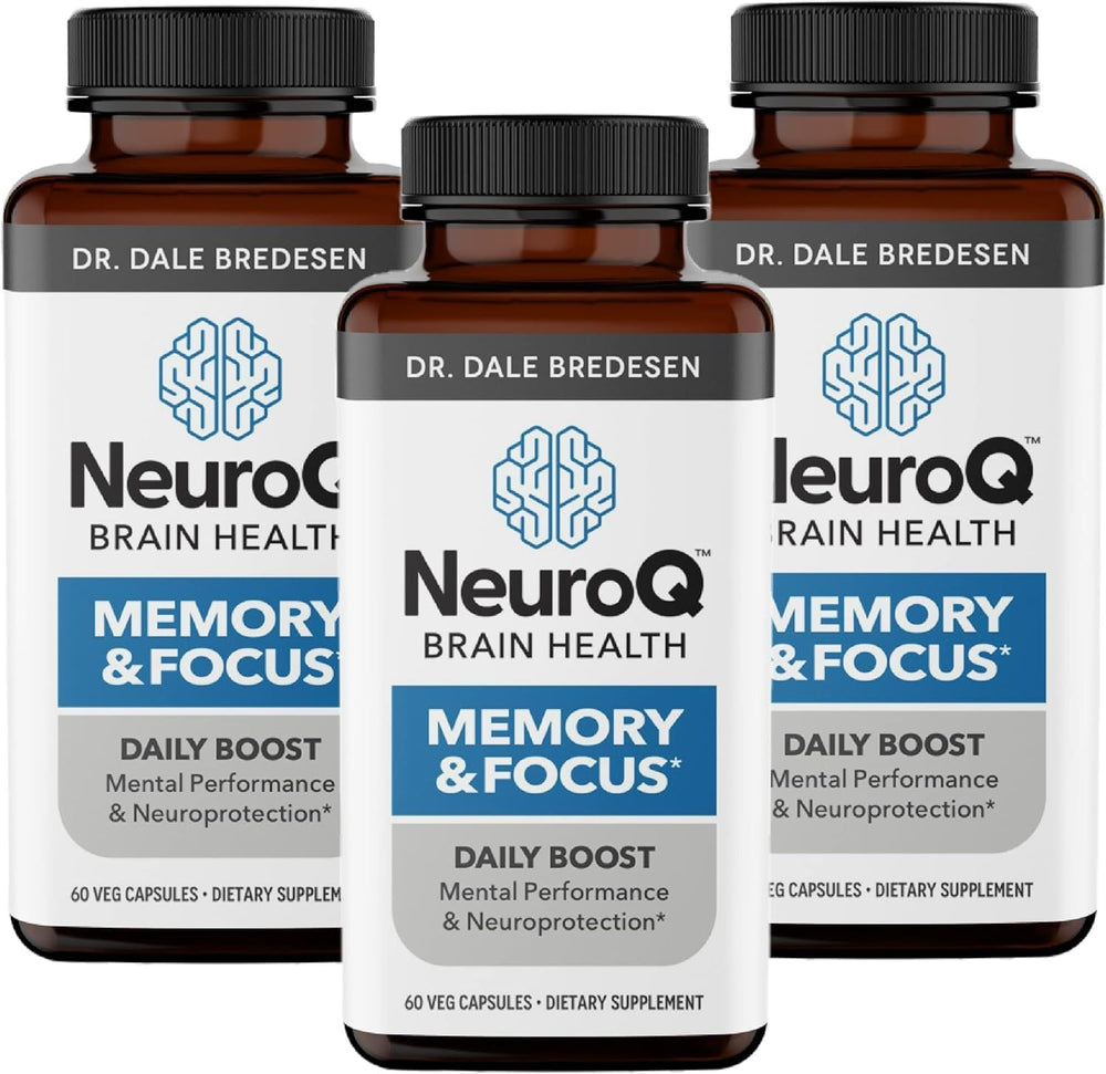 LifeSeasons NeuroQ bottle with capsules for daily cognitive support.