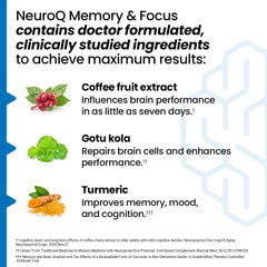 LifeSeasons NeuroQ label close-up highlighting core brain-boosting ingredients.