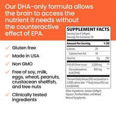 LifeSeasons NeuroQ Memory DHA-400 pour action demonstrates easy daily dosing.