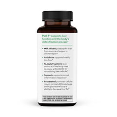 LifeSeasons Puri-T bottle label highlighting turmeric and NAC