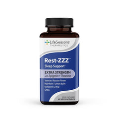 LifeSeasons Rest-ZZZ Extra Strength bottle for calming sleep support
