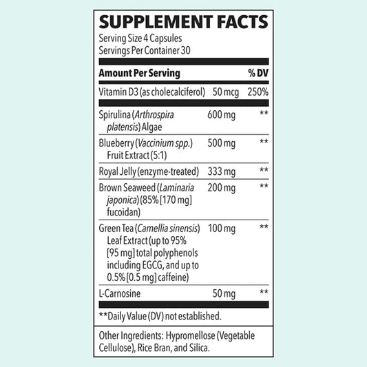 lifeseasons stem boost-r bottle close-up on label signaling quality for tissue health support