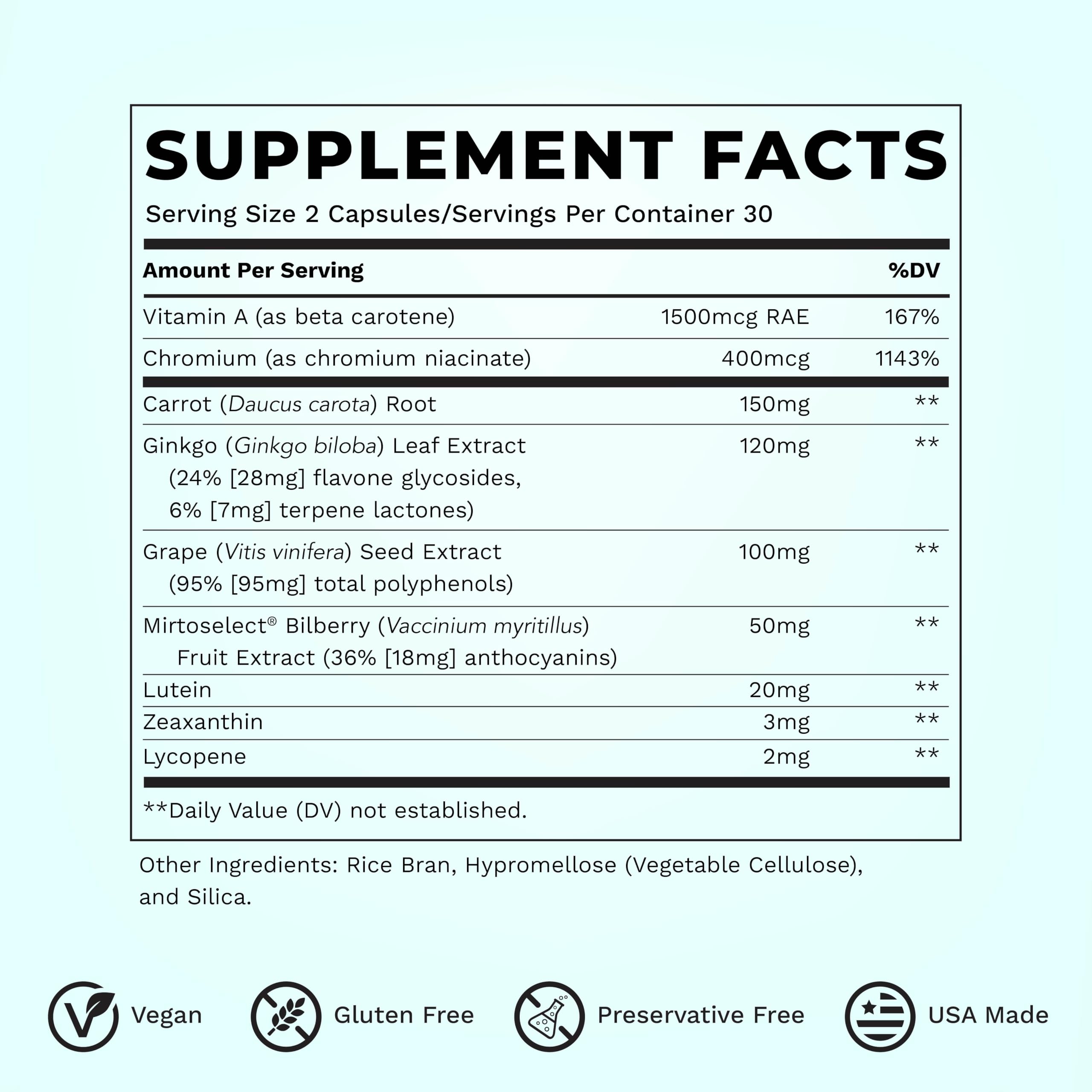 LifeSeasons Visibili-T visual-support blend emphasizes lutein and zeaxanthin benefits.