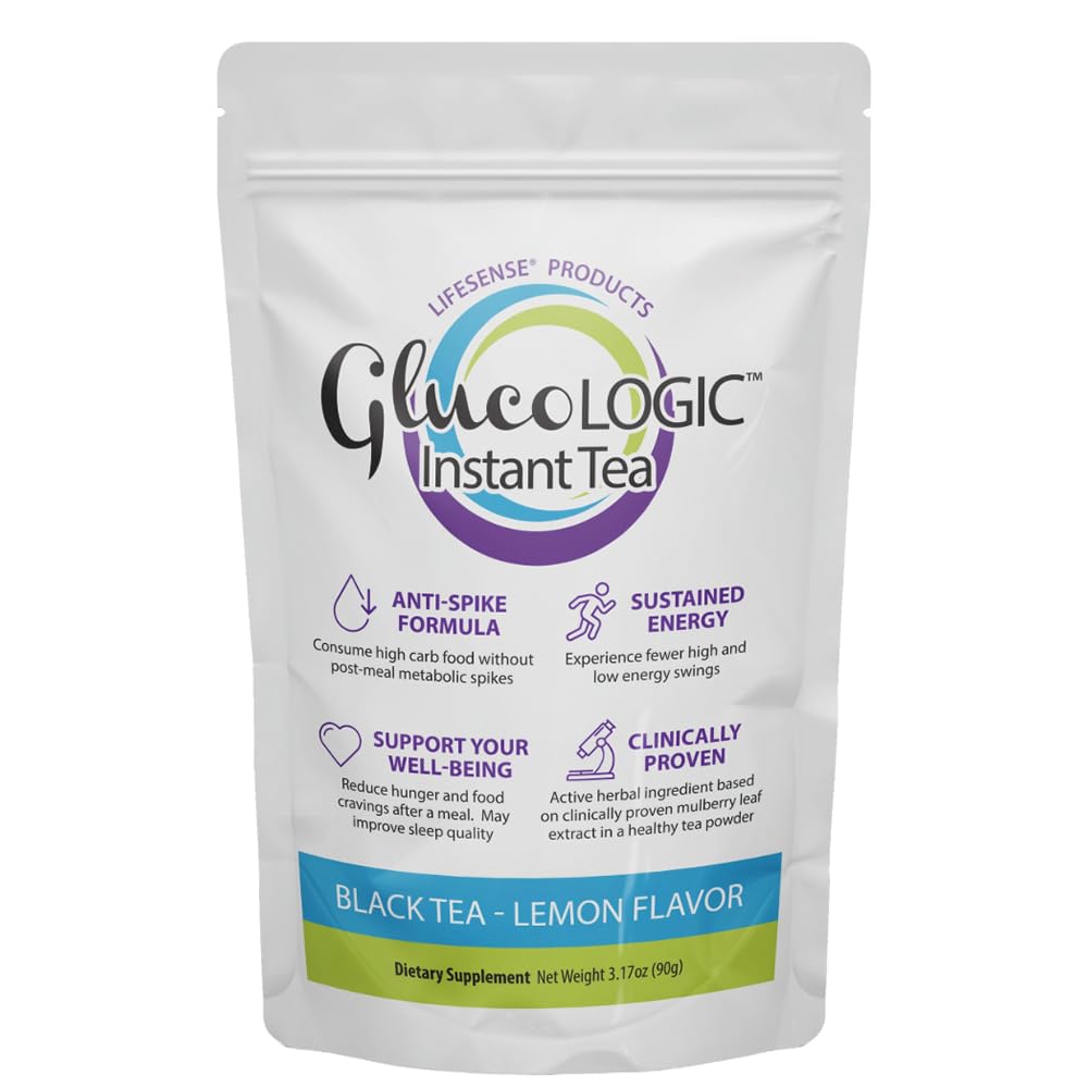 LifeSense GlucoLogic white mulberry tea cup illustrating post-meal energy support.