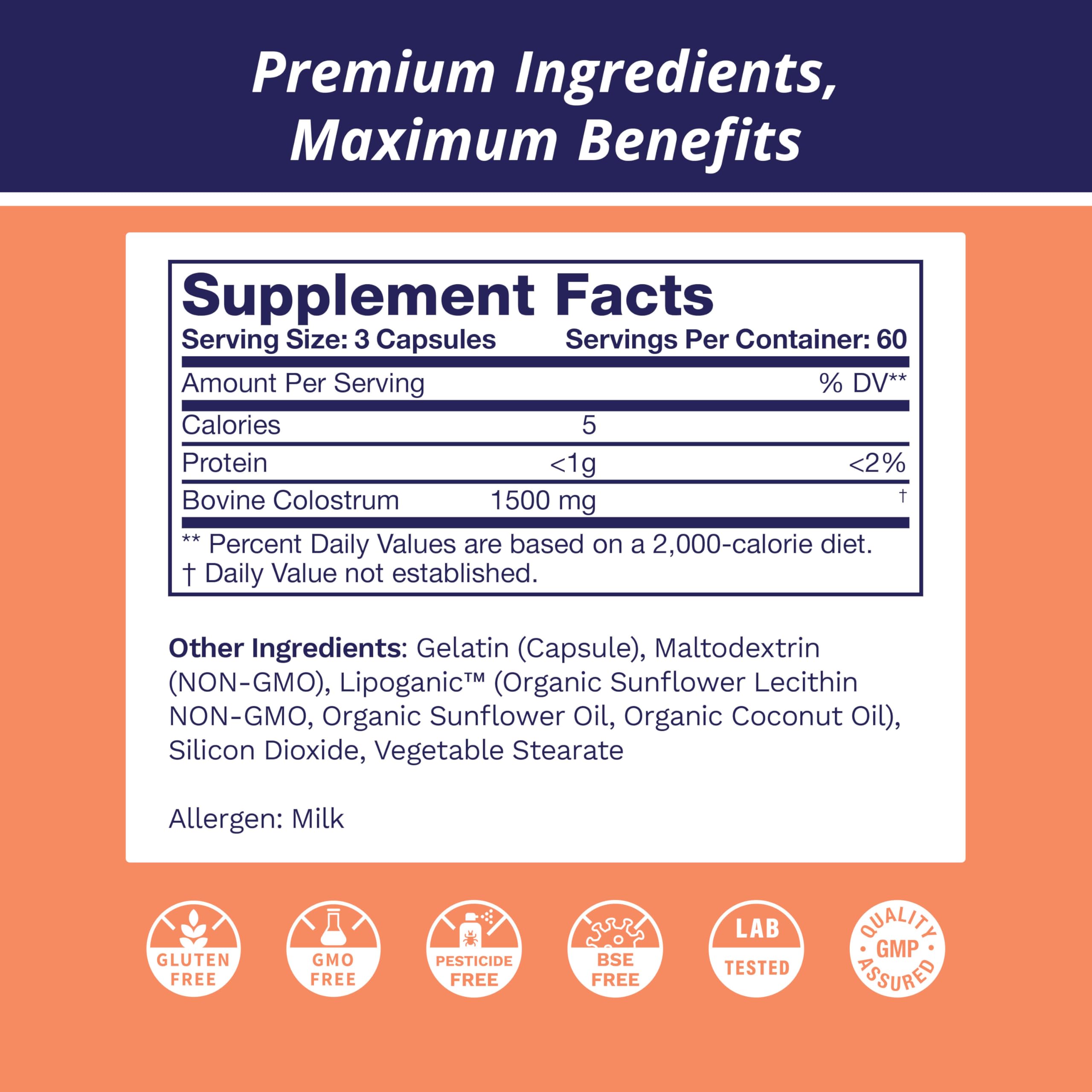 Life's Fortune bottle emphasizes digestive-friendly formulation for gut health.