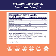 Life's Fortune bottle emphasizes digestive-friendly formulation for gut health.