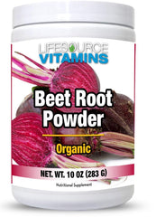 LifeSource Vitamins Beet Root Powder bottle showing organic beets for daily stamina and circulation
