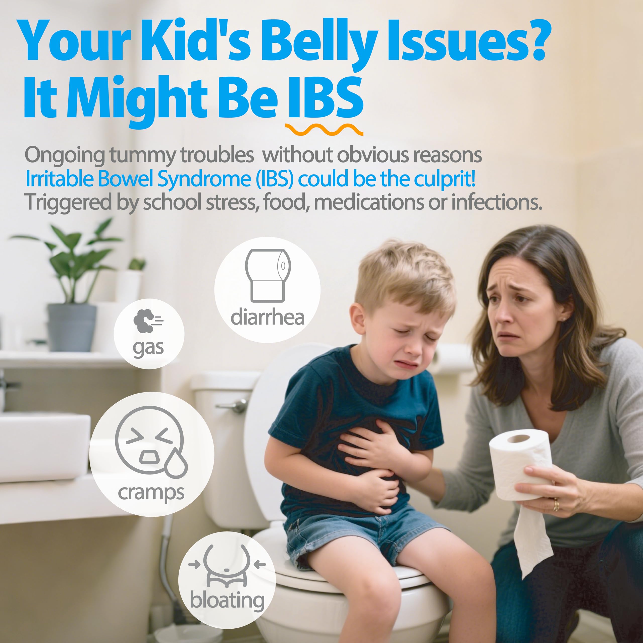 Life-Space Children IBS Support scoop demonstrates precise daily dosing for kids.