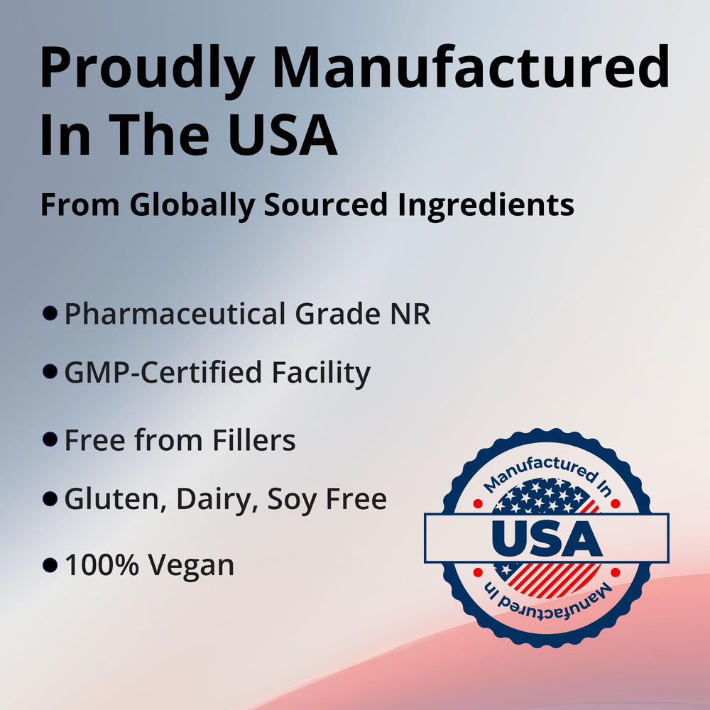 USA manufactured in a GMP-certified facility with vegan, allergen-free ingredients.