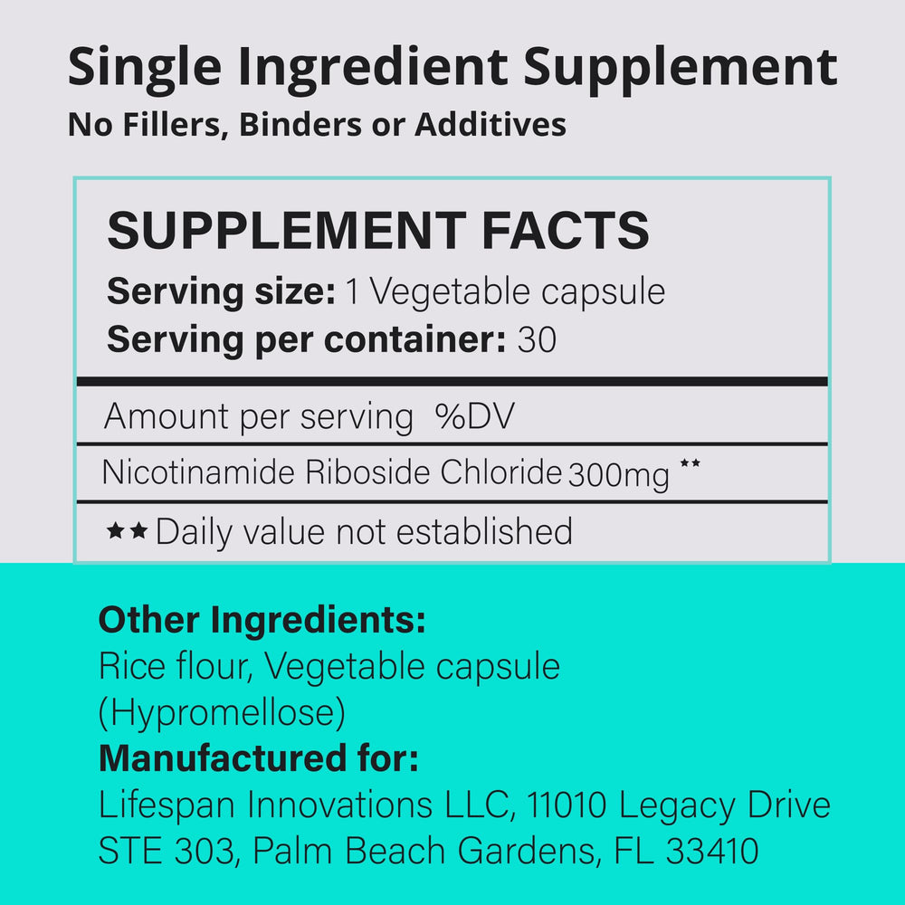 Vegan, dairy-free, gluten-free and soy-free NR supplement.
