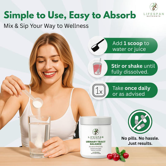 LifeSpan Nutrients powder dissolves in water for easy daily mix and quick consumption