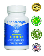 LifeStrength ADK 10 allergen-free icons indicate safe formulation