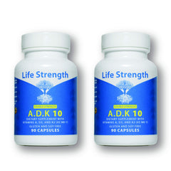 LifeStrength ADK 10 bottle on table for everyday vitamin support