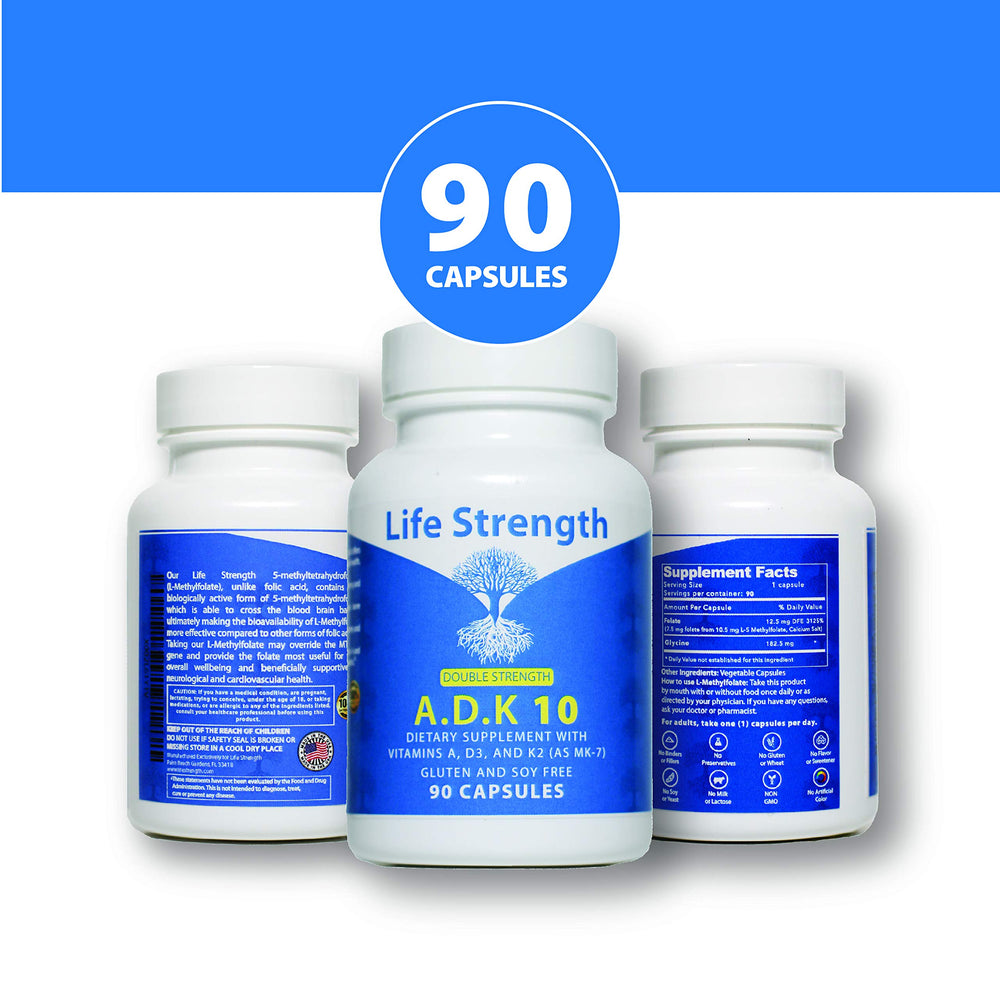 LifeStrength ADK 10 packaged bottle for on-the-go wellness