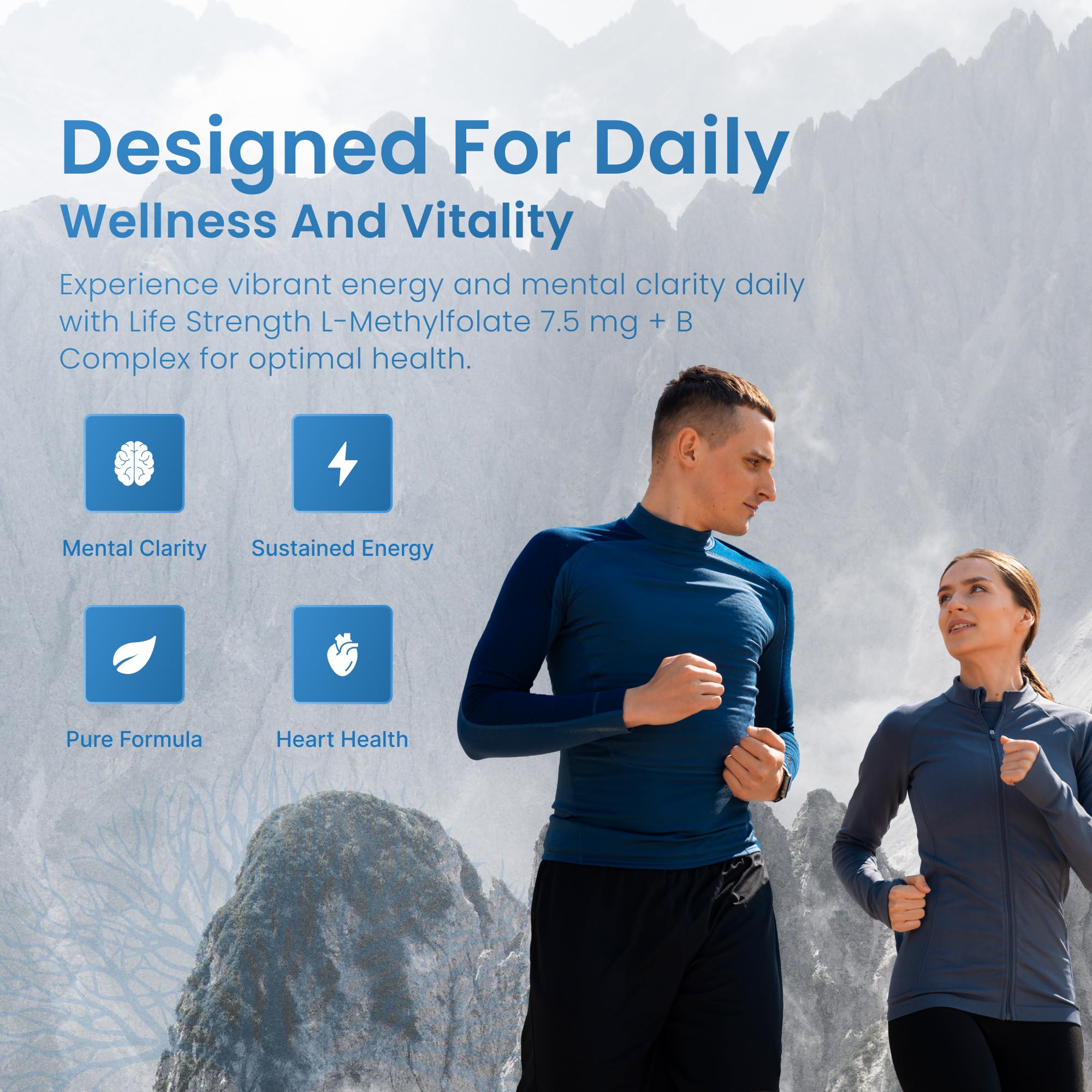 LifeStrength ingredient panel highlighting B vitamins and 5-MTHF