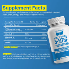 LifeStrength L-Methylfolate 7.5mg capsule close-up for daily boost