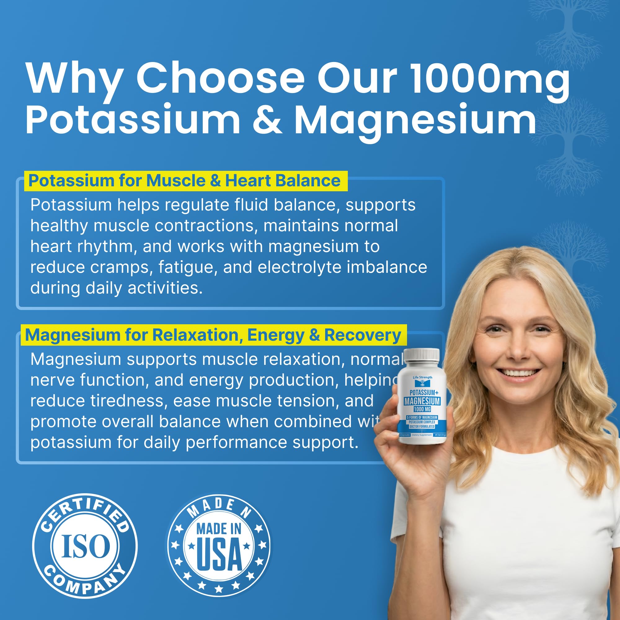 LifeStrength bottle label emphasizes 45-day supply and non-GMO goodness.