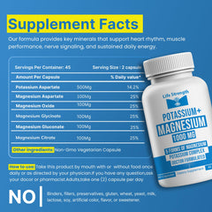 LifeStrength magnesium aspartate visual focus on potent mineral support.