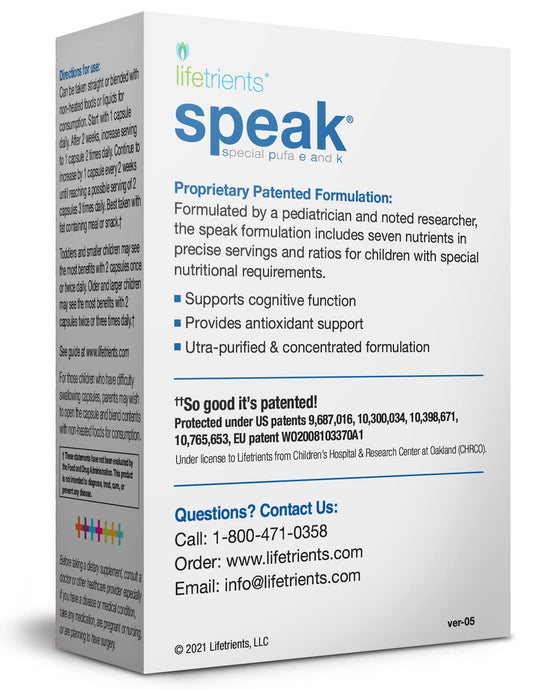 Closeup of Lifetrients Speak softgels highlighting easy-to-swallow design.