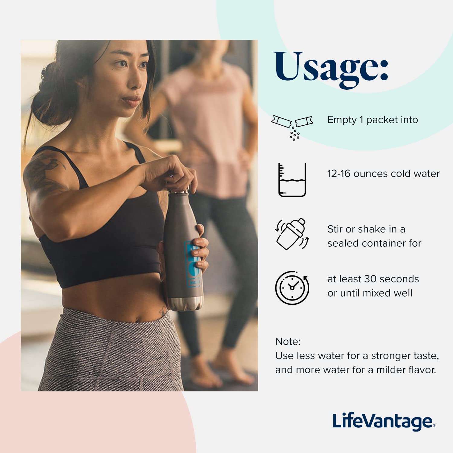 LifeVantage AXIO on-the-go packaging ideal for study or workouts