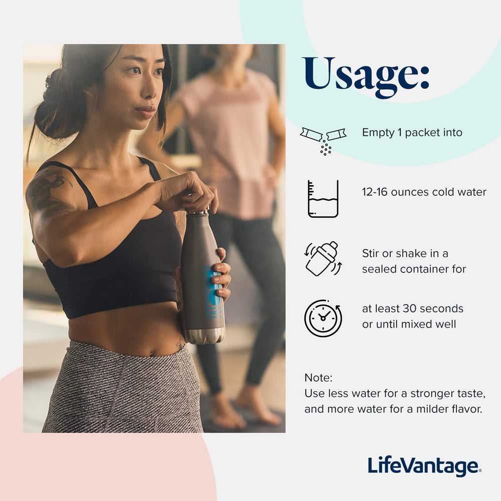 LifeVantage AXIO on-the-go packaging ideal for study or workouts