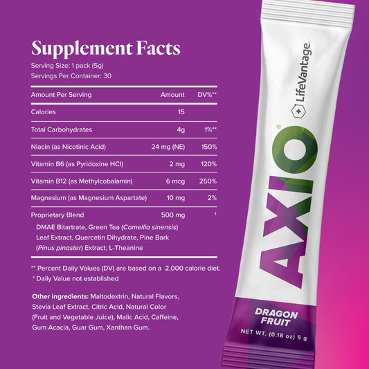 LifeVantage AXIO being stirred into water for a clean energy boost.