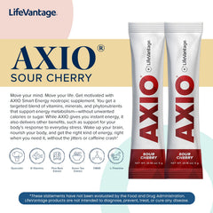 LifeVantage AXIO sour cherry flavor packet for refreshing mood support