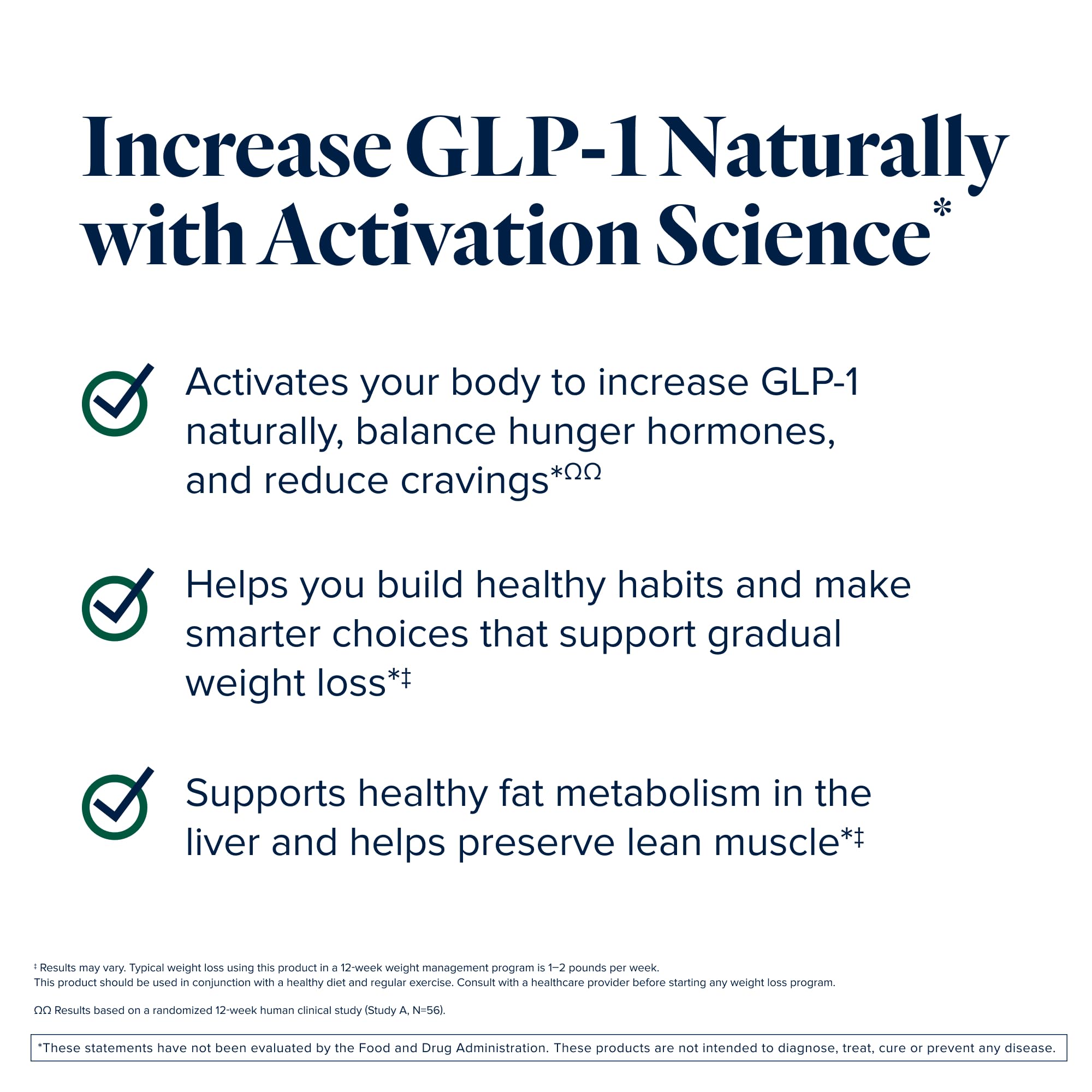 LifeVantage MindBody GLP-1 System label close-up with usage details.
