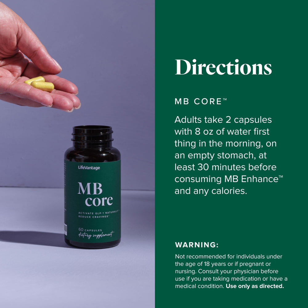 LifeVantage MindBody GLP-1 System lifestyle setting showing mindful eating potential.