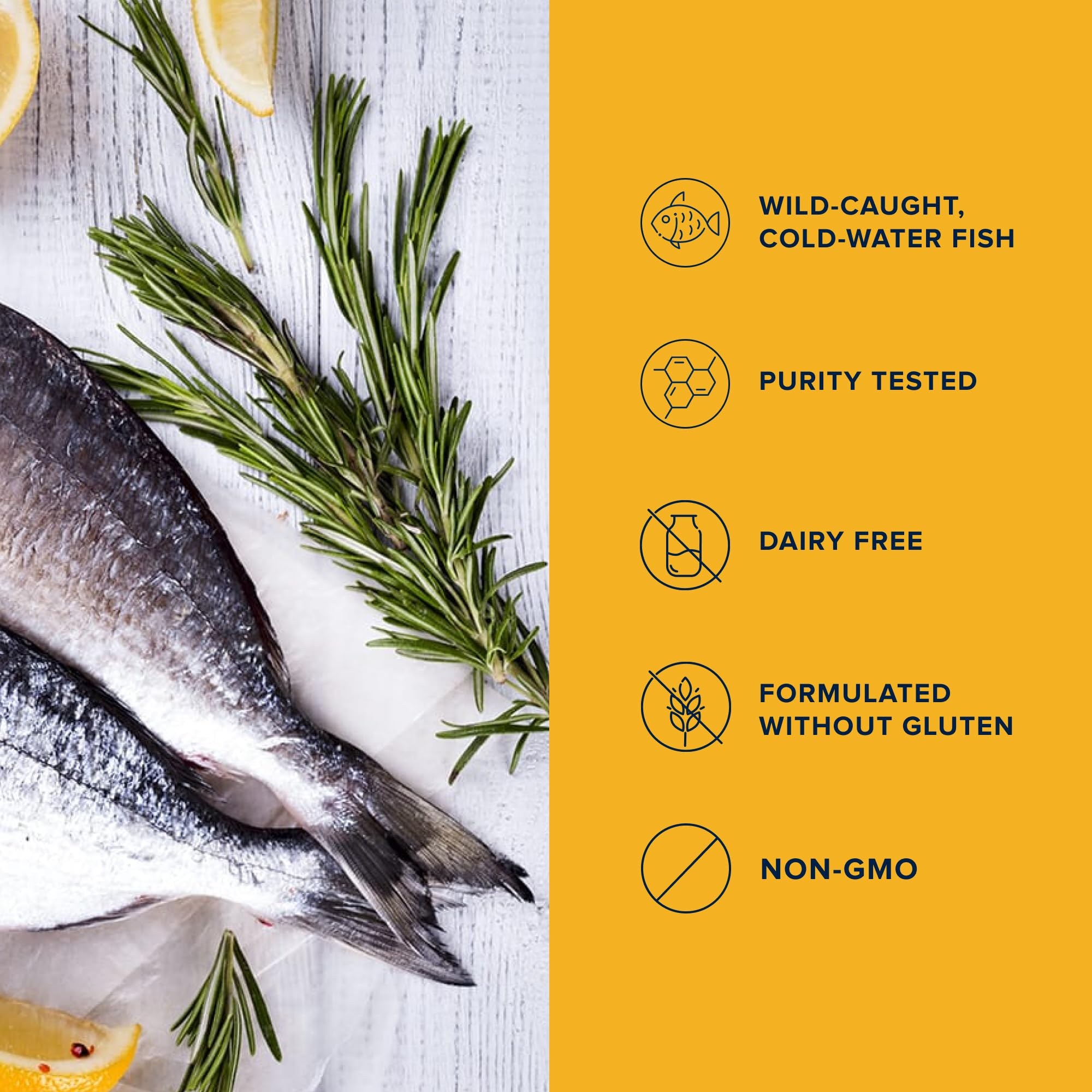 LifeVantage Omega+ bottle label emphasizes 100% boat-to-bottle traceability.