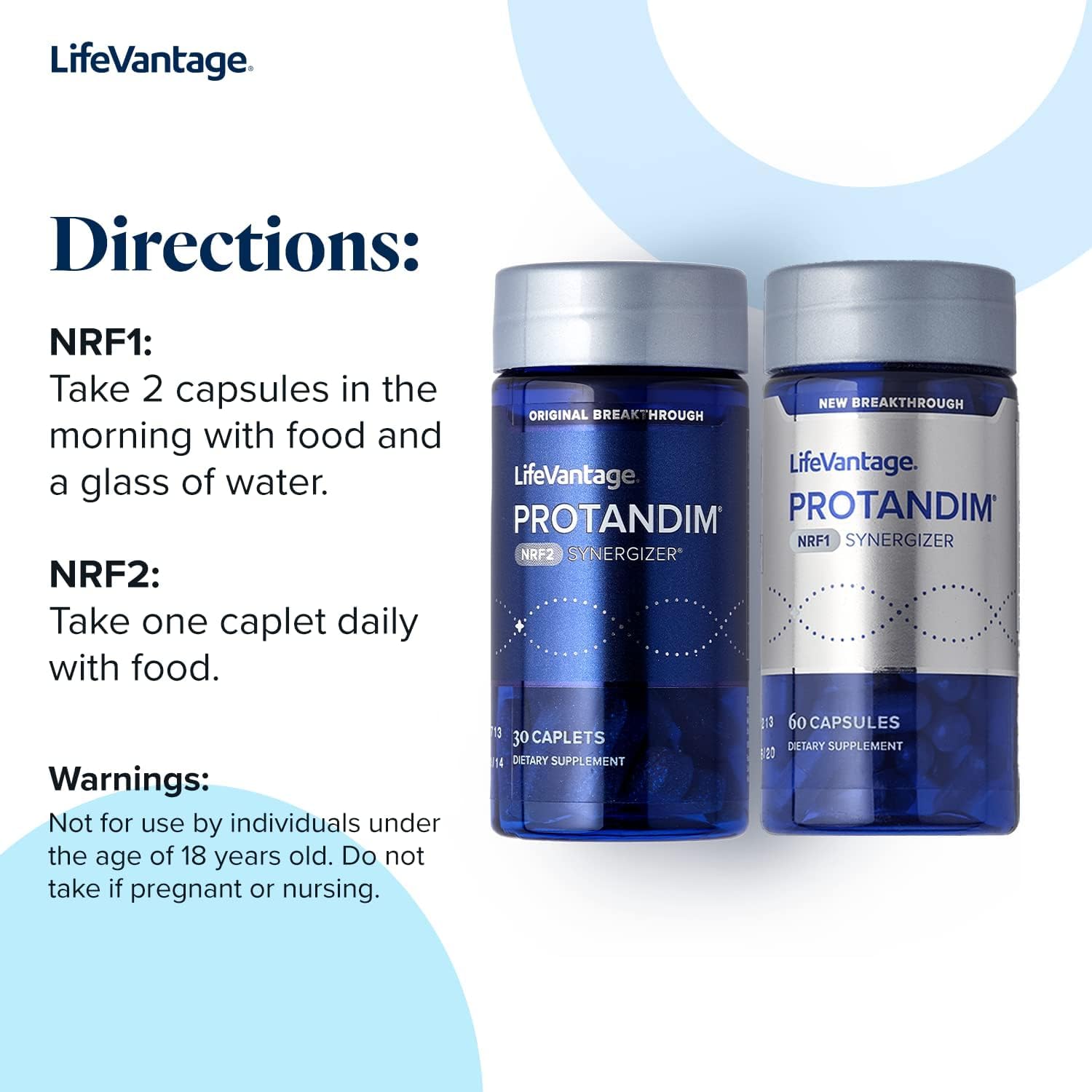 LifeVantage Protandim bottle with clean-label vegan, gluten-free promise