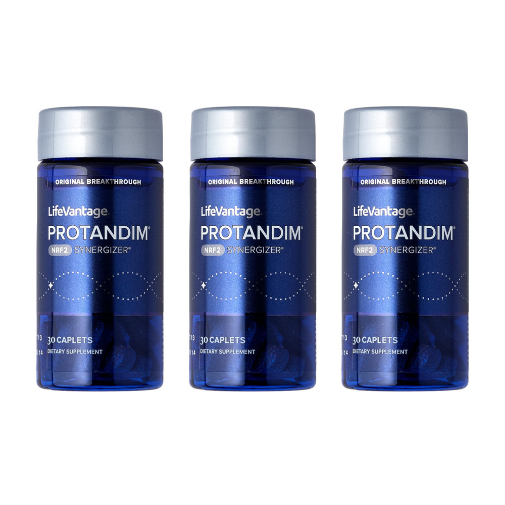LifeVantage Protandim Nrf2 Synergizer bottle front illustrating 90 capsules for antioxidant support.