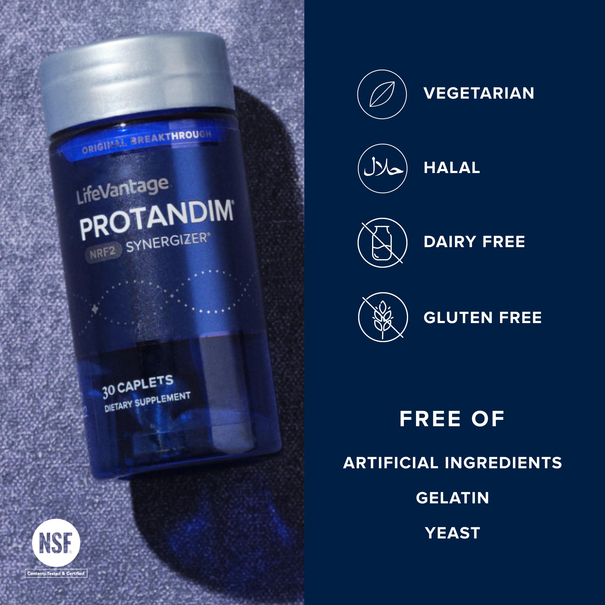 Product packaging on a shelf highlighting accessible daily wellness.