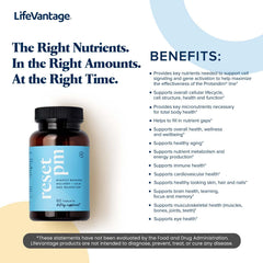 LifeVantage Reset PM nighttime routine scene suggesting circadian-friendly support.