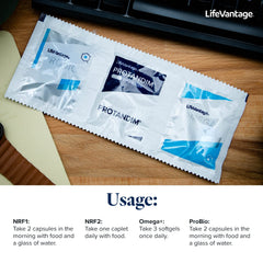 LifeVantage Vitality Stack set front with travel-friendly toolkit