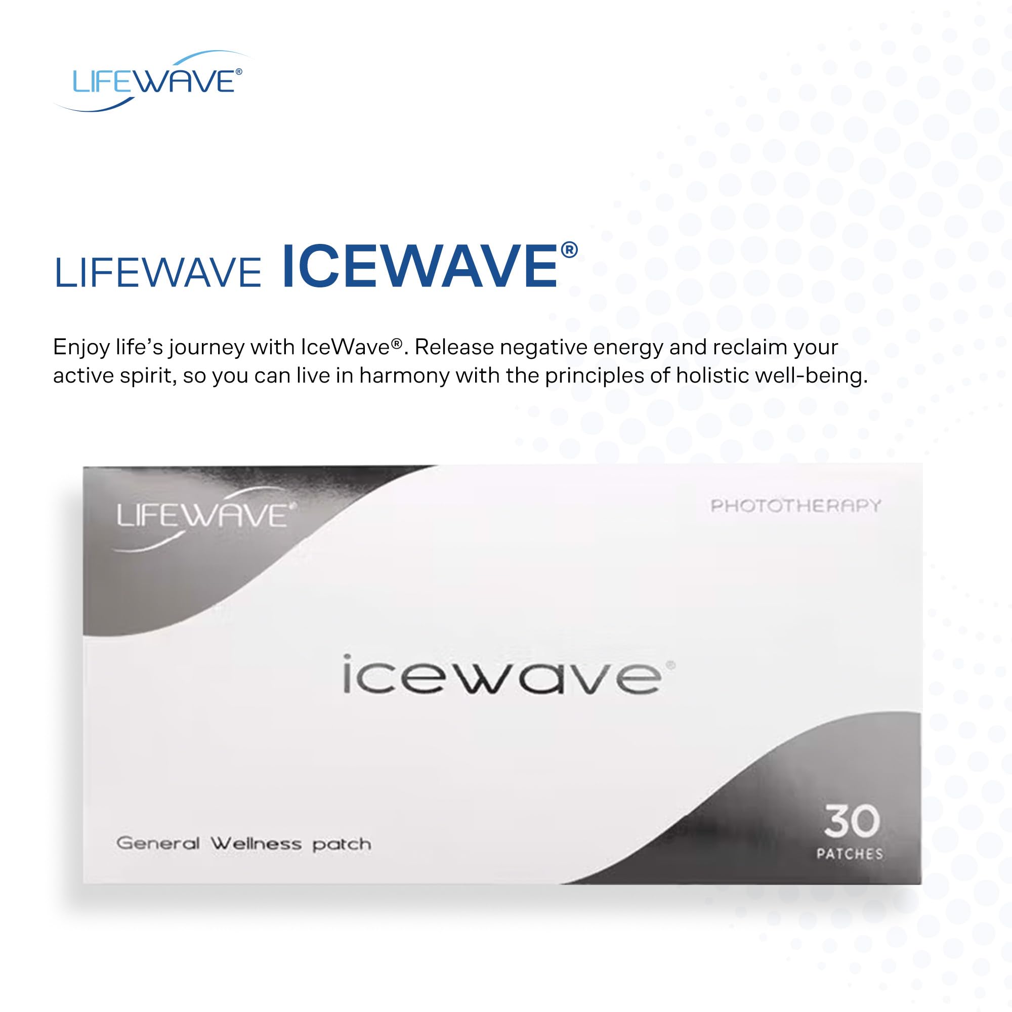 Tan IceWave patch highlighting skin-friendly design for on-body use