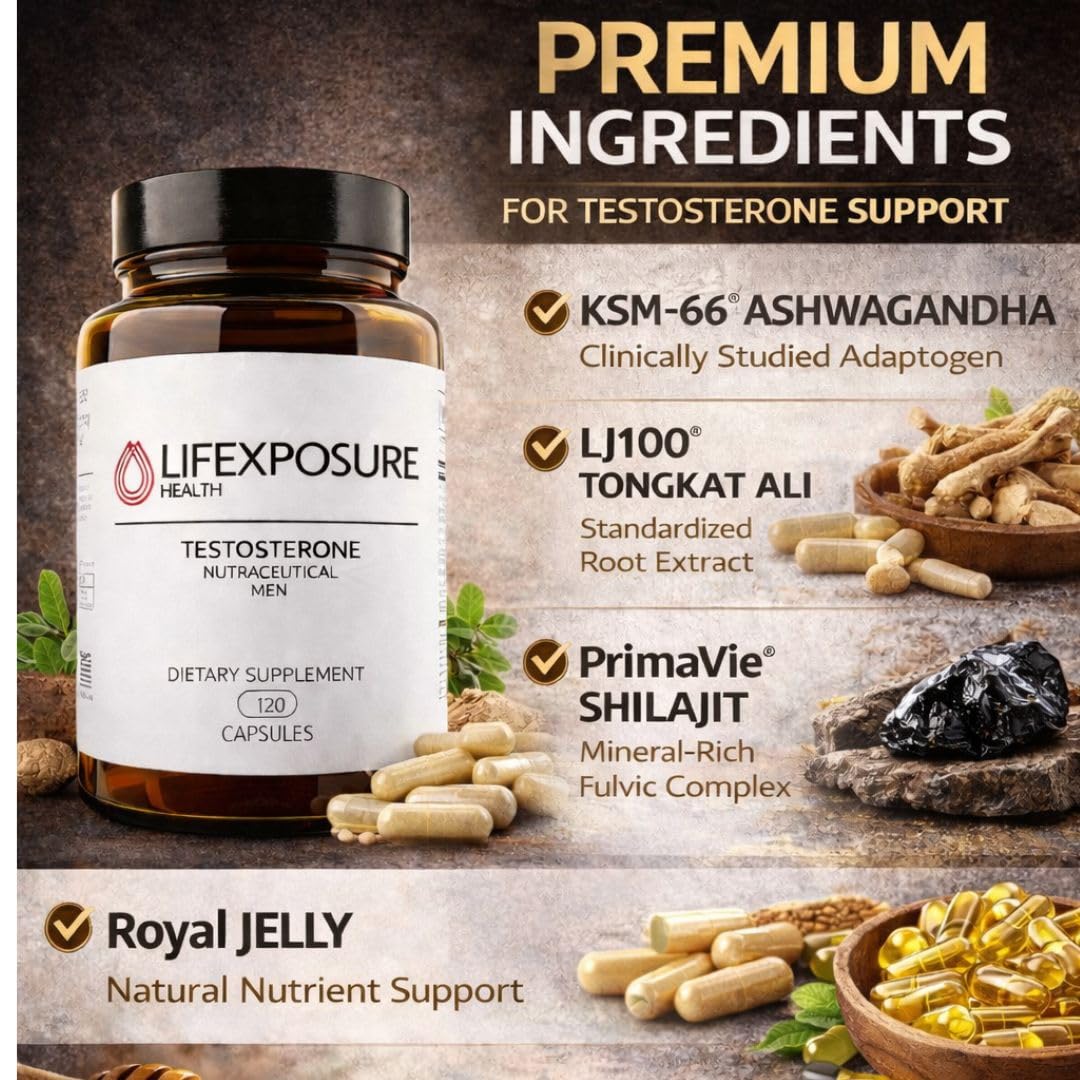 Lifexposure Health KSM-66 Ashwagandha capsules for stress support and focus