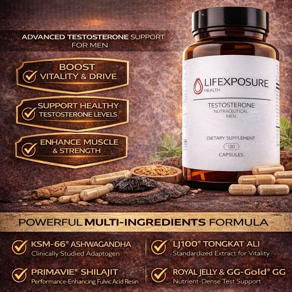 Lifexposure Health LJ100 Tongkat Ali capsules promoting energy and stamina