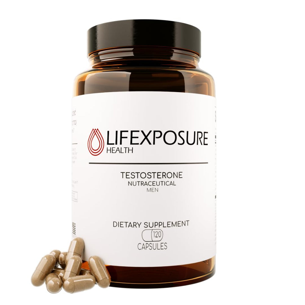 Lifexposure Health natural testosterone supplement packaging showcases premium formula for daily vitality