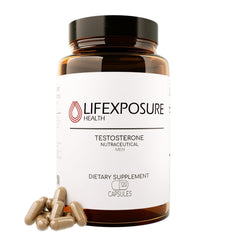 Lifexposure Health natural testosterone supplement packaging showcases premium formula for daily vitality